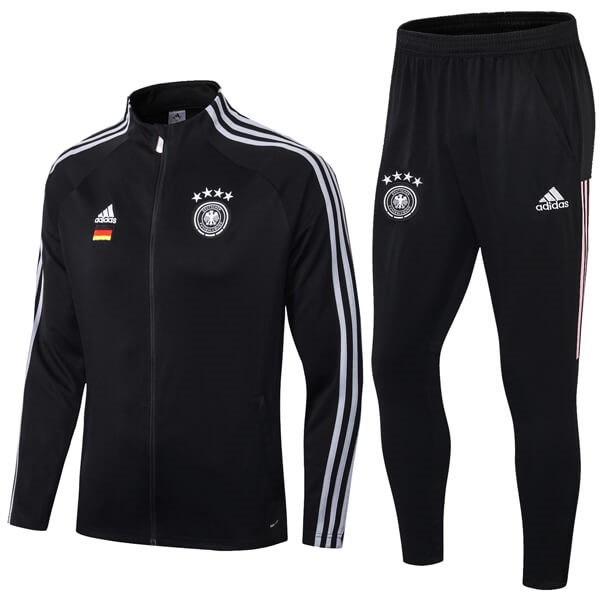 Trainingsanzug Deutschland 2020 Schwarz Weiß Fussballtrikots Günstig